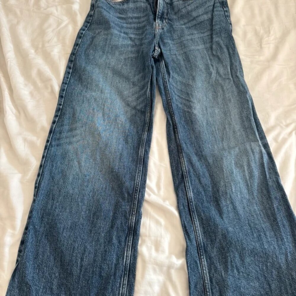 H&M wide leg high rise